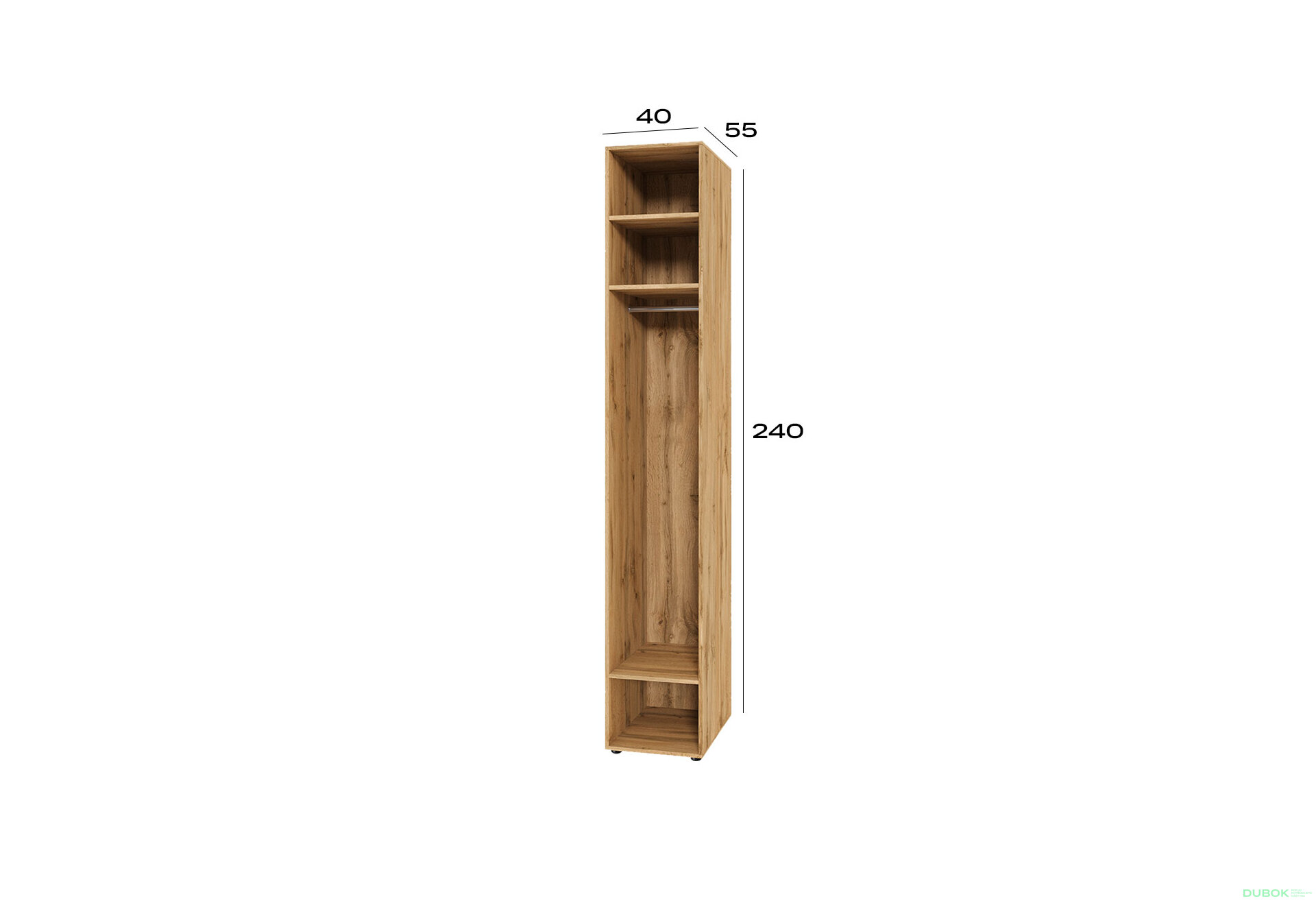 Obrázek 2 - Korpus modul 1 (h-2400*400) dub apalačský Space