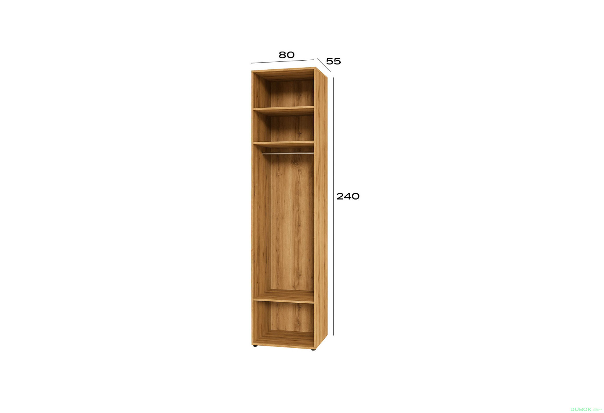 Obrázek 2 - Korpus modul 1 (h-2400*800) dub apalačský Space