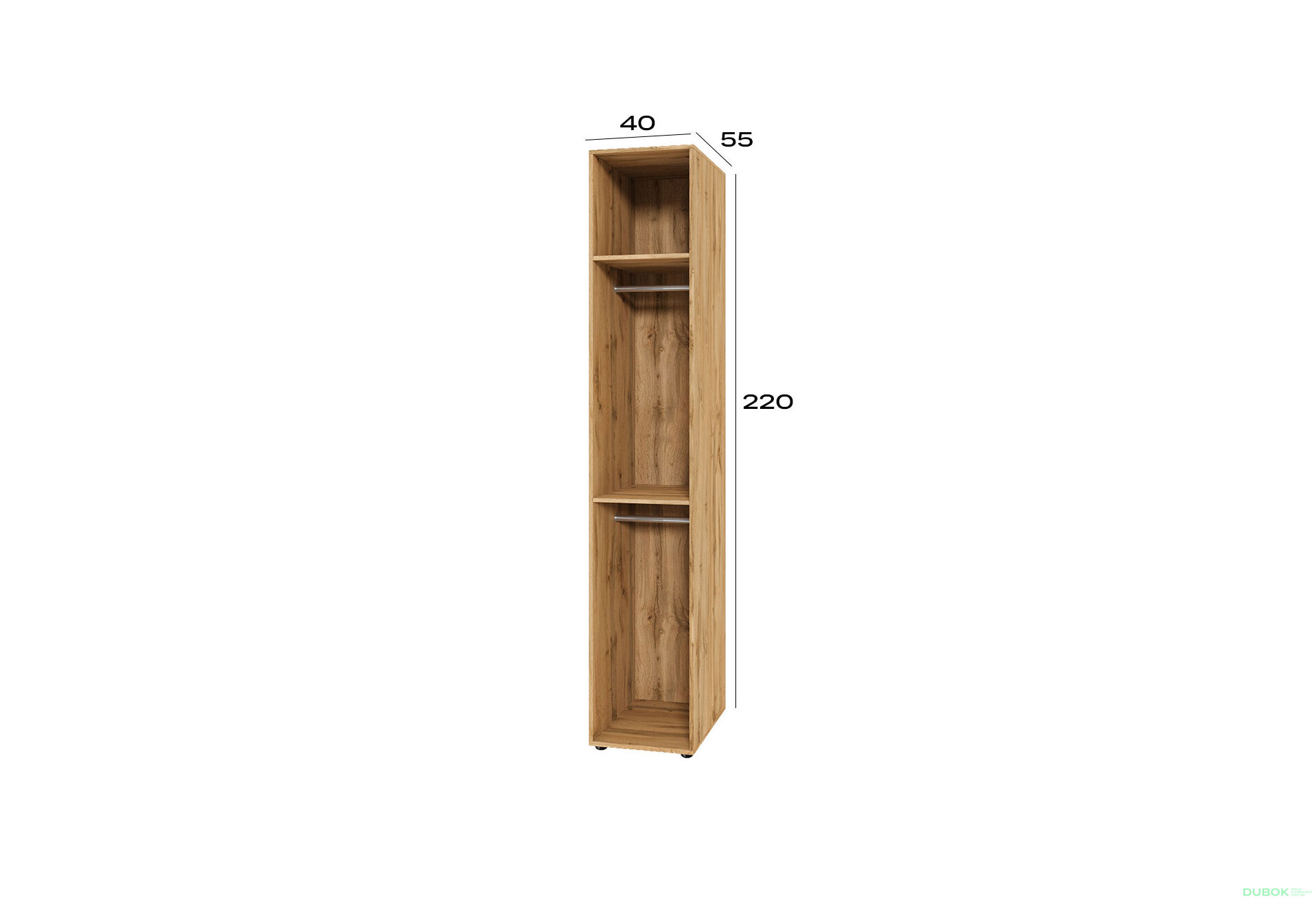 Obrázek 2 - Korpus modul 2 (h-2200*400) dub apalačský Space