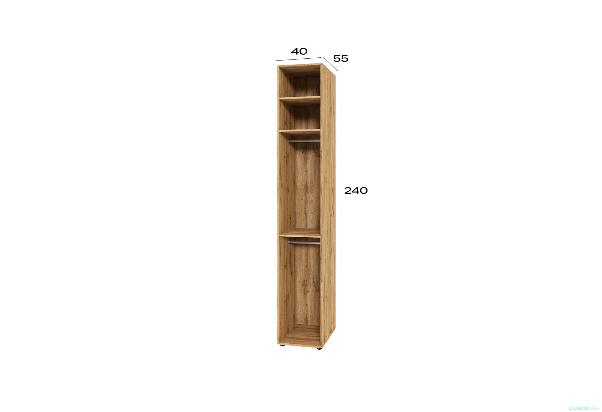 Obrázek 2 - Korpus modul 2 (h-2400*400) dub apalačský Space