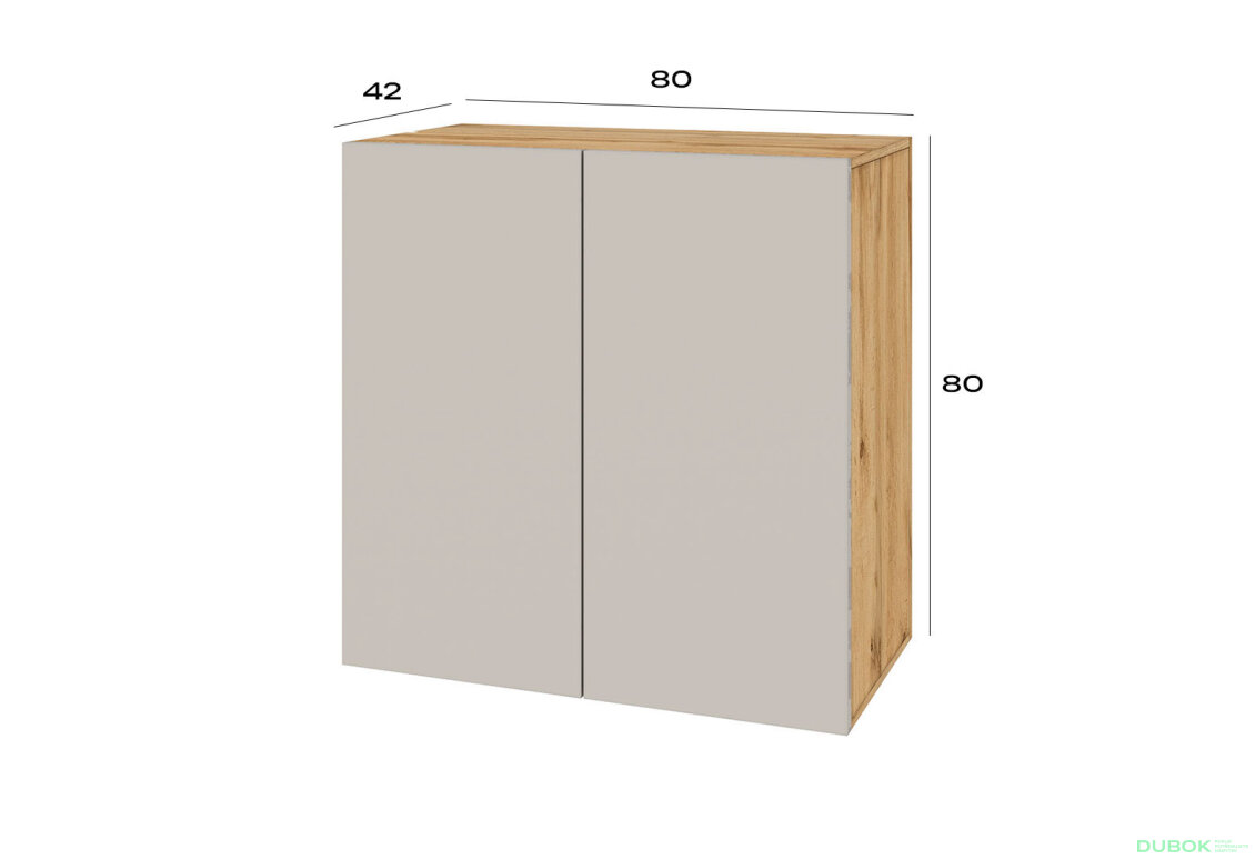 Obrázek 3 - Komoda 2D 80 cm dub apalačský / kašmír Space