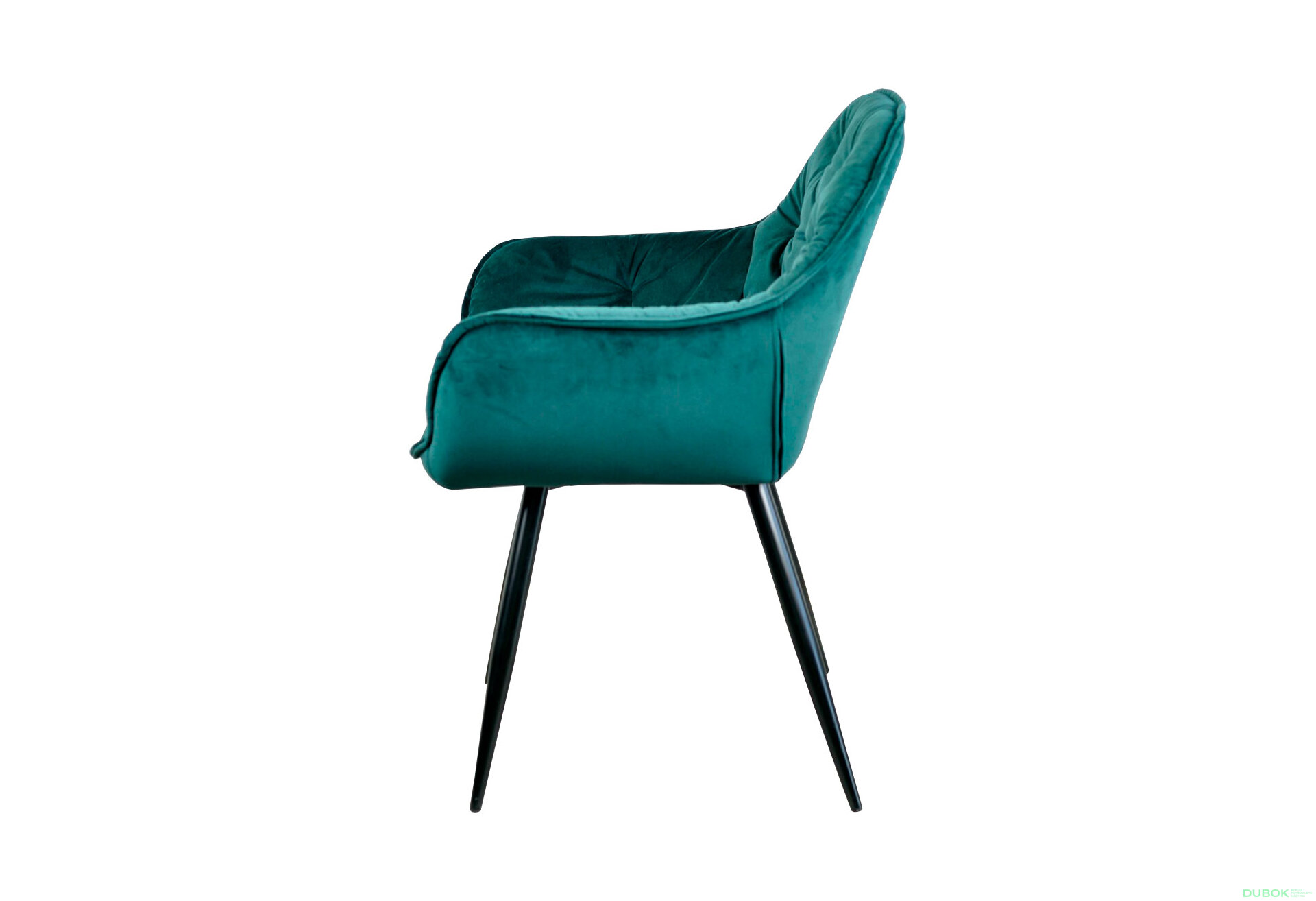 Obrázek 2 - Židle Cherry Velvet zelený Bluvel 78, matná černá kov