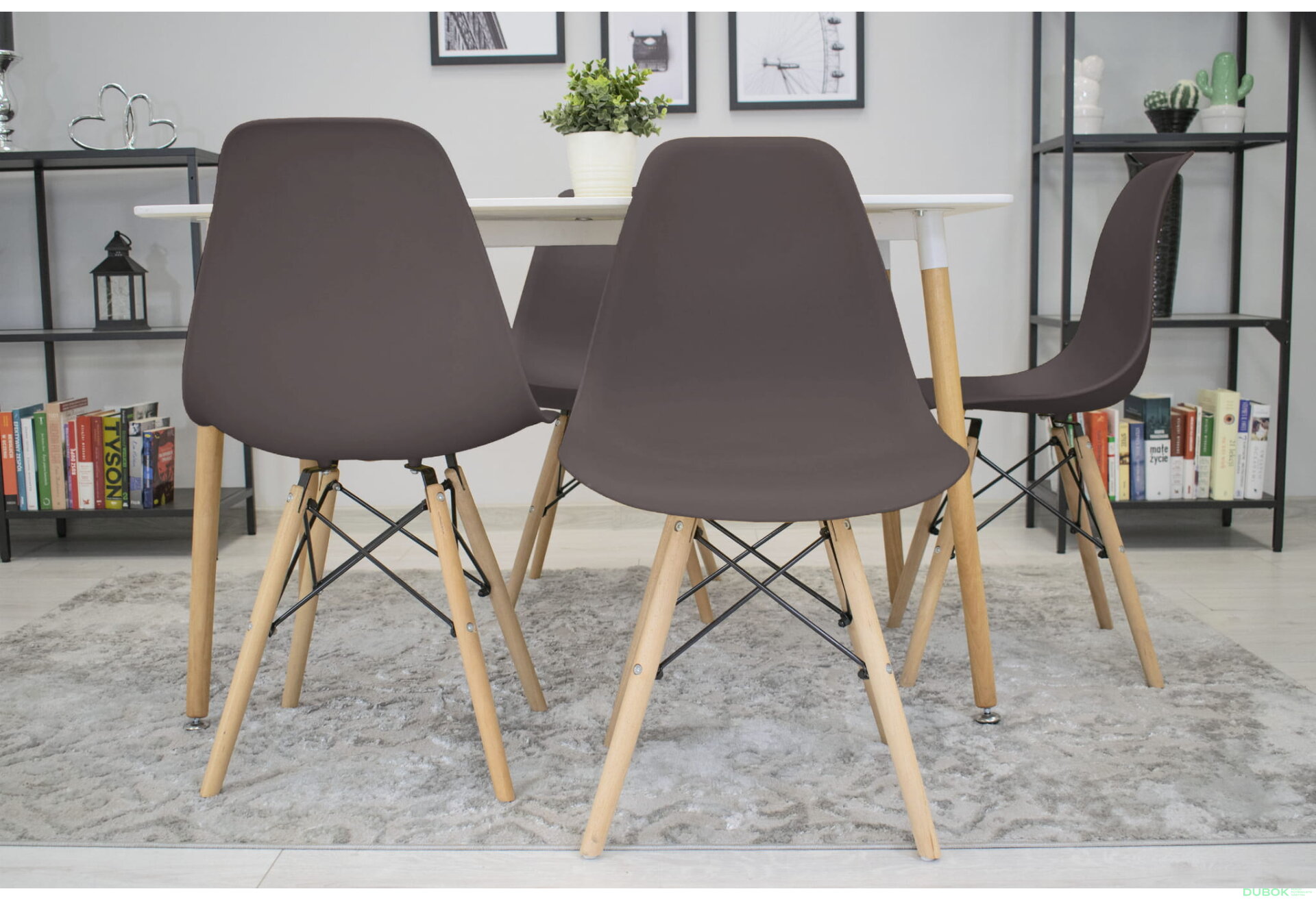 Obrázek 11 - Židle OSAKA káva / nohy přírodní x 1