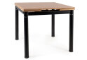Obrázek 7 - Stůl GD-082 80(131)x80 dub artisan + 4 židle H-733 šedý Gandar 06 / matná černá kov