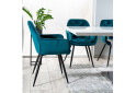 Obrázek 4 - Židle Cherry Velvet tyrkysový Bluvel 85, matná černá kov