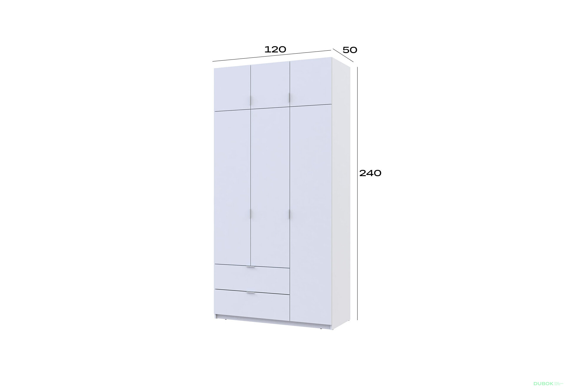 Obrázek 9 - Skříň čtyřdveřová Lukas 120 cm bílá