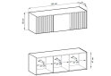 Obrázek 5 - Skříň 3D se zrcadlem a antresolí šedá Nelly