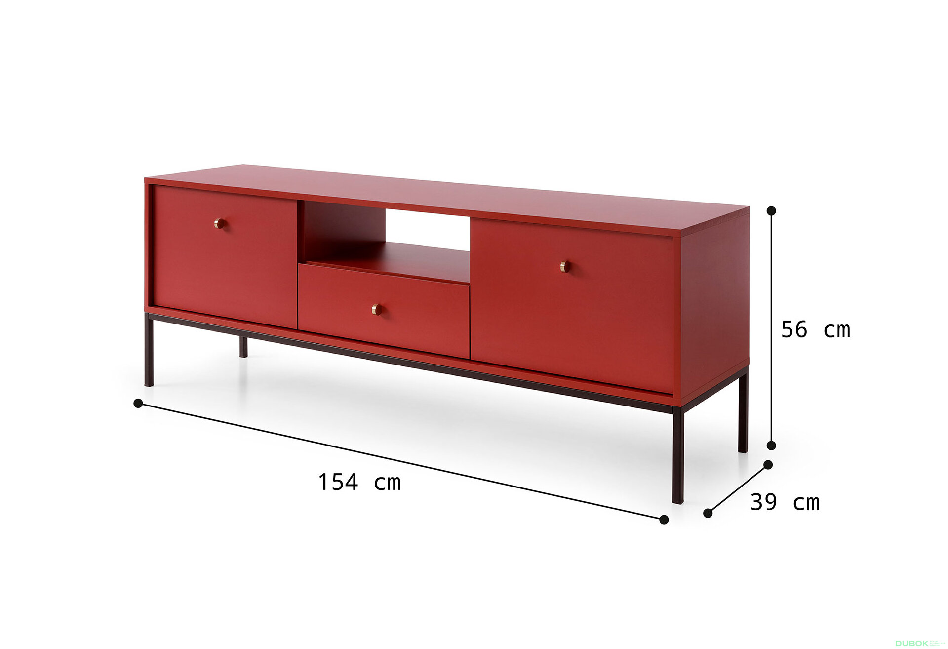 Obrázek 12 - TV stolek MRTV154 Mono bordo