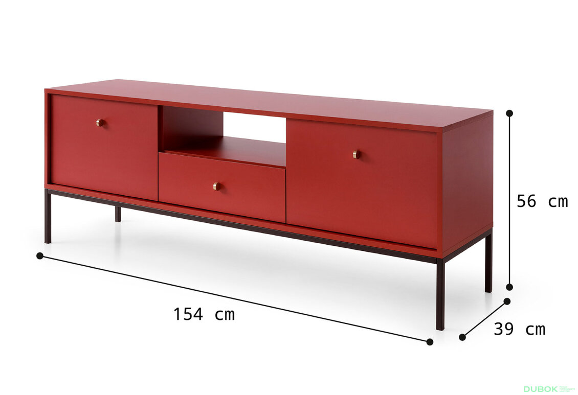 Obrázek 12 - TV stolek MRTV154 Mono bordo