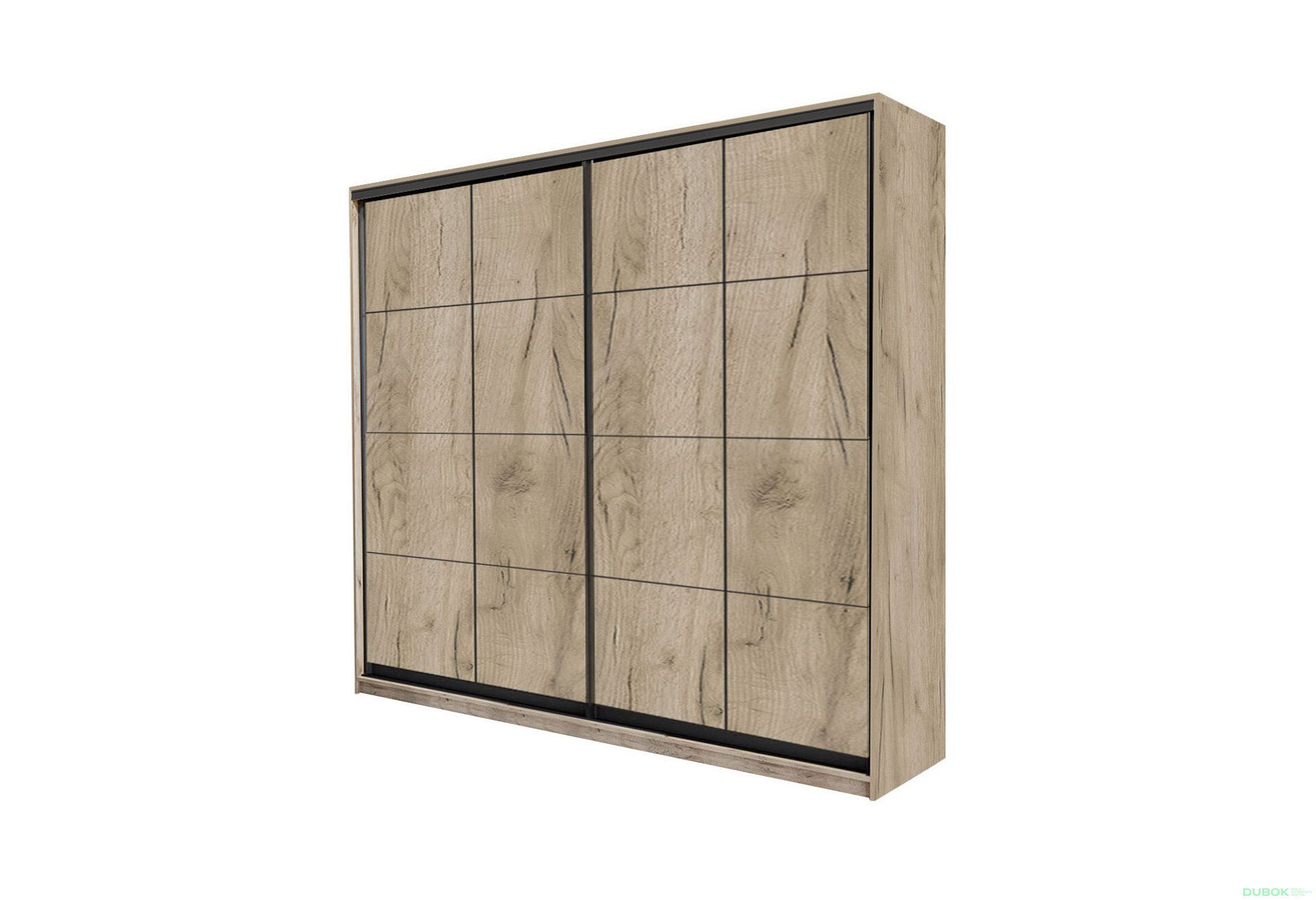 Obrázek 1 - Skříň 2D W Loft 1800x600x2400, 2 DTD, Dub kraft šedý