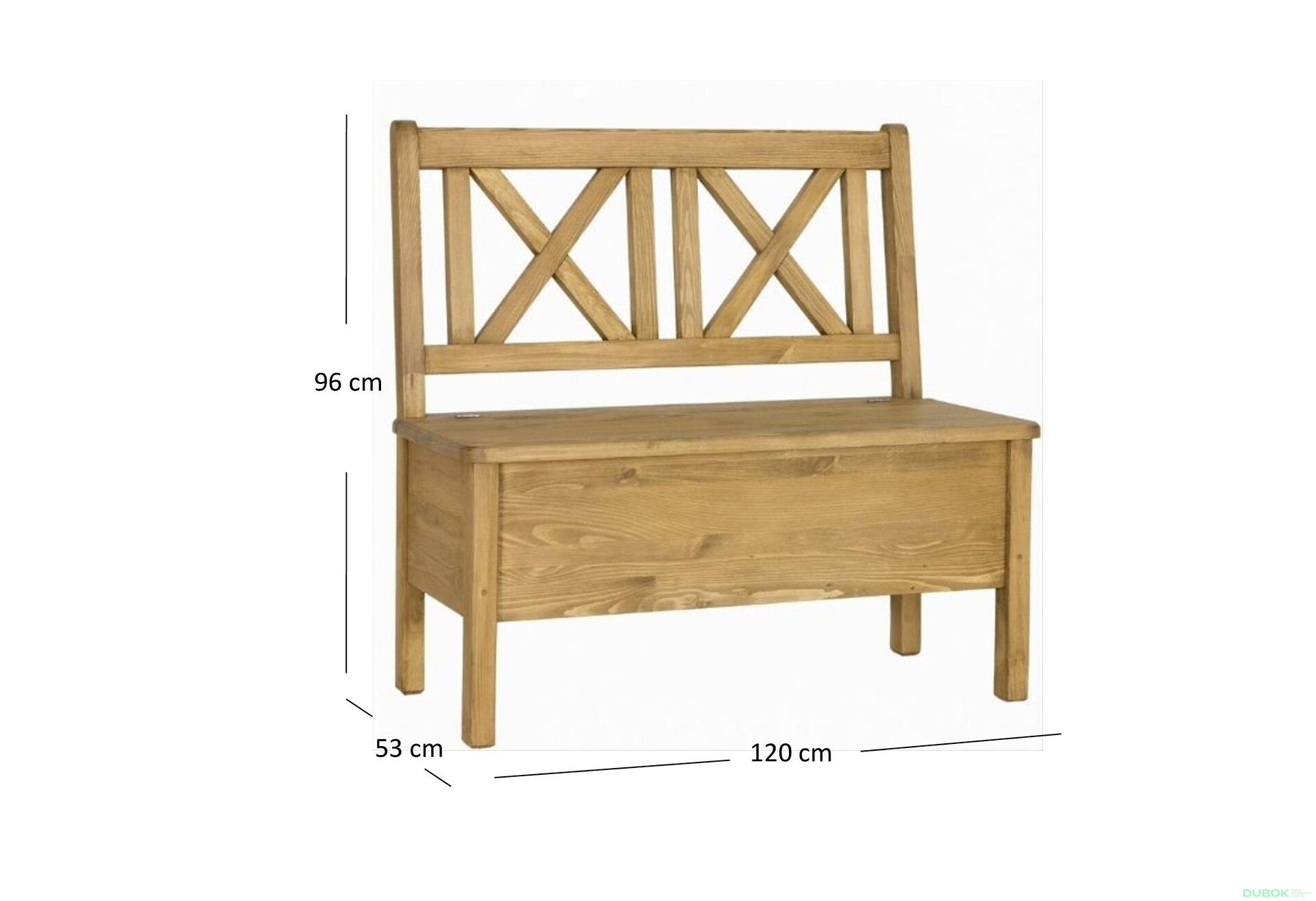 Obrázek 3 - Lavice 120 medová borovice Classic Wood