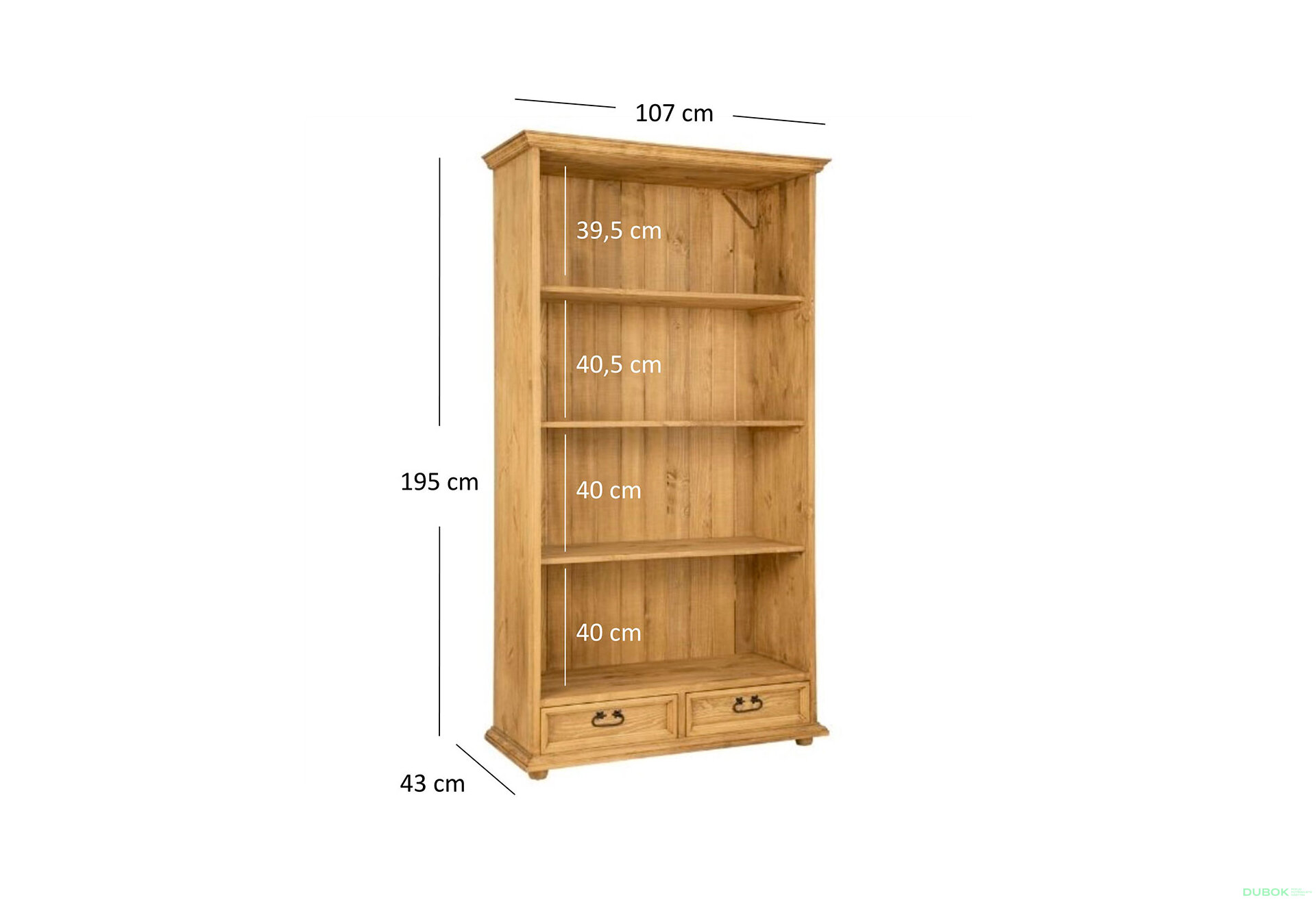 Obrázek 4 - Regál otevřený 100 medová borovice Classic Wood