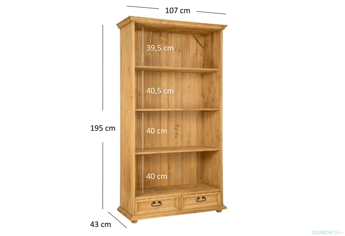 Obrázek 4 - Regál otevřený 100 medová borovice Classic Wood