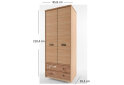 Obrázek 3 - Skříň dvoudveřová se 2 zásuvkami Diesel 85x210x59,3 cm Madura / Wellington