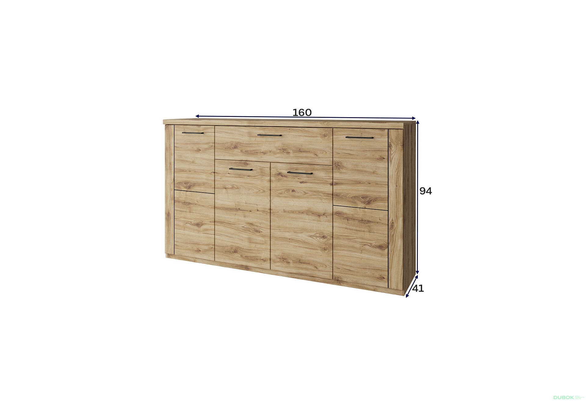 Obrázek 2 - Komoda 4d1s dub navarra Doorset
