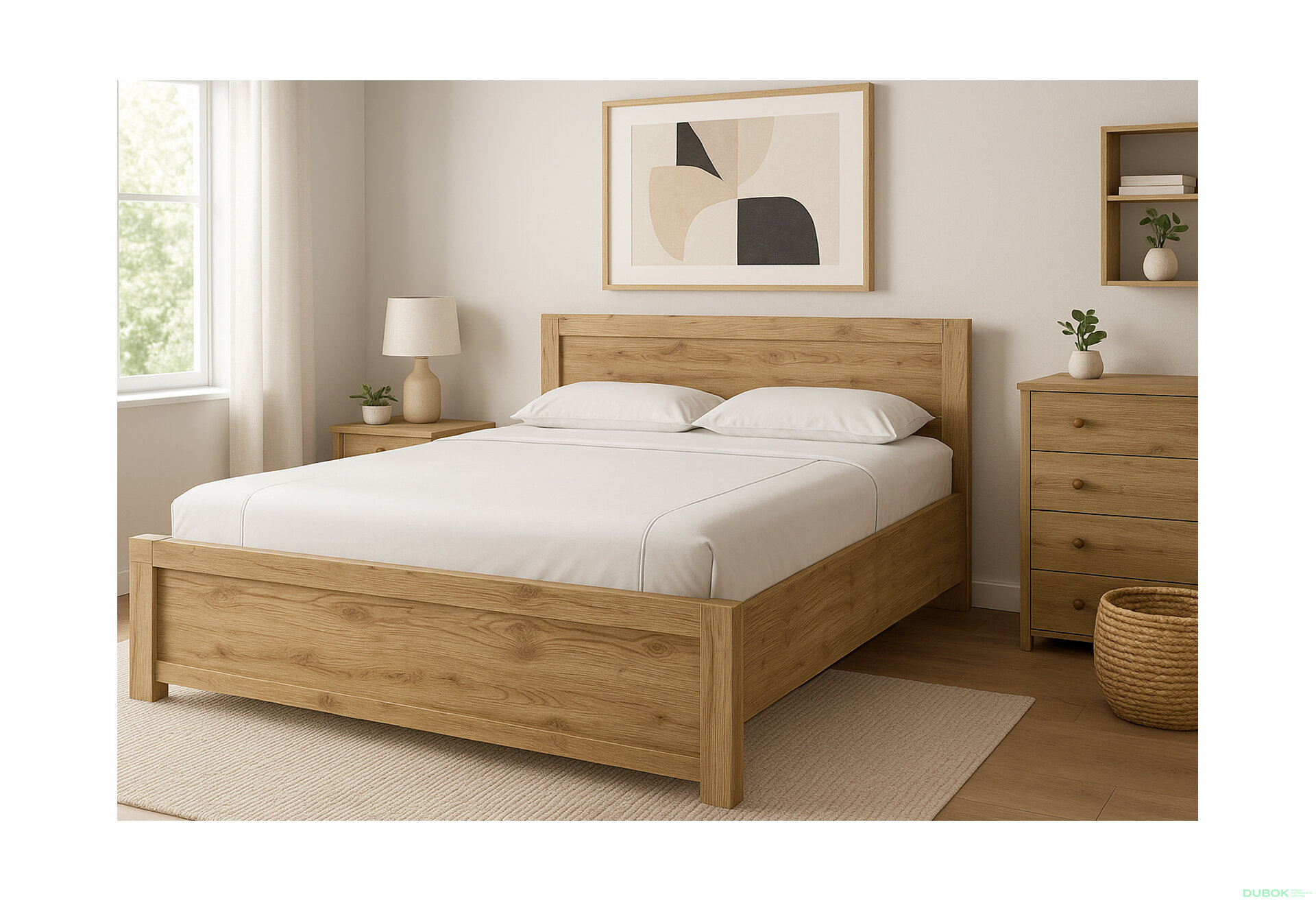 Obrázek 2 - Postel 140x200 dub navarra Doorset