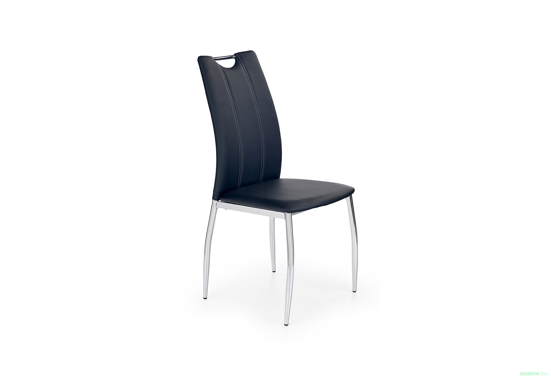 Obrázek 2 - Židle K187 chrom, černá ekokůže