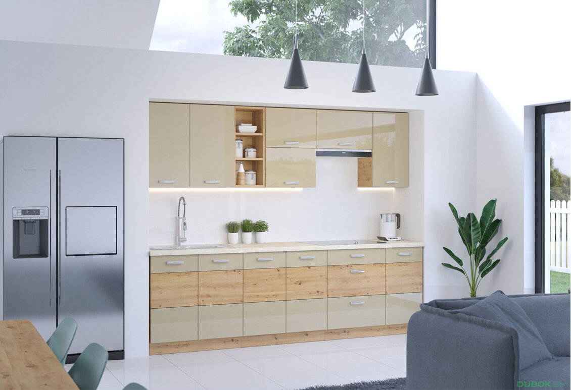 Kuchyňská sestava 2.6 m Artisan / cappuccino lesk