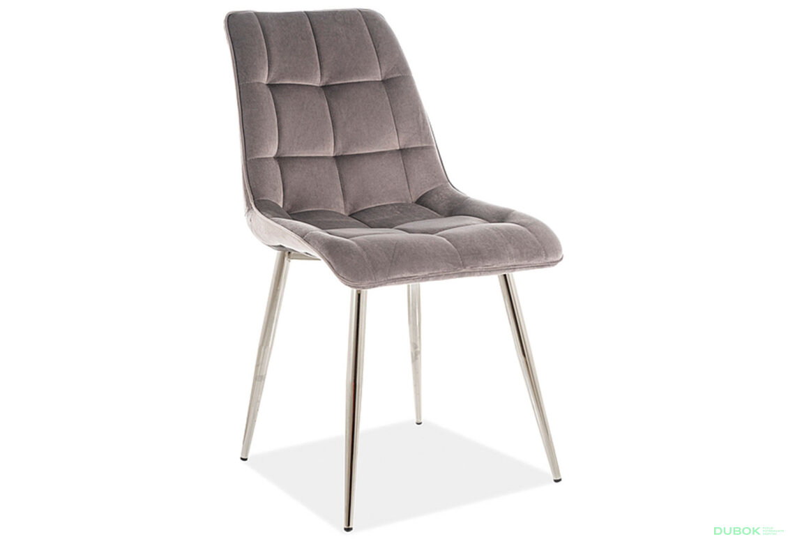 Obrázek 2 - Židle Chic Chom Velvet šedý Bluvel 14