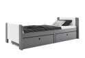 Obrázek 1 - Postel Arek grafit + zásuvka 80x200 cm s roštem, matrací