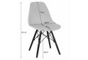 Obrázek 6 - Židle OSAKA tmavě šedá / nohy přírodní x 1