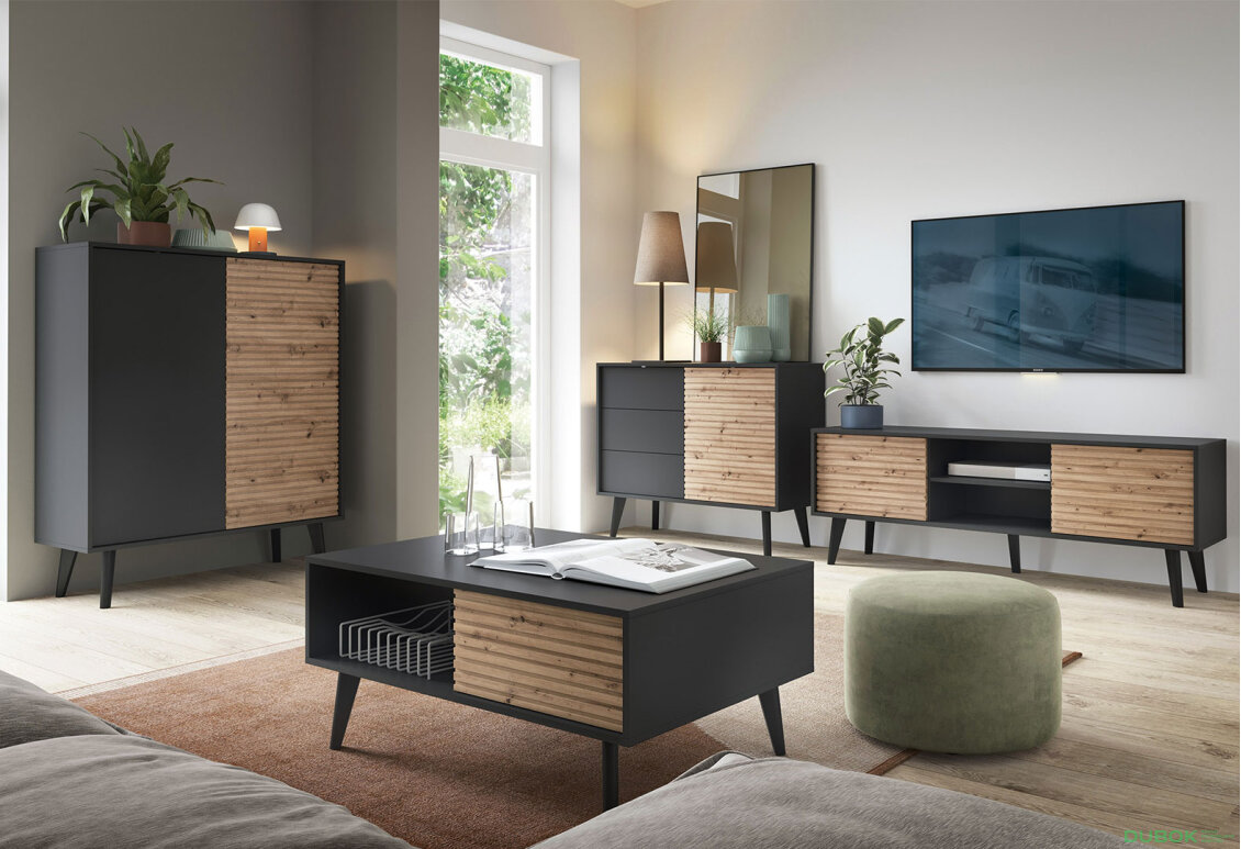 Obrázek 3 - TV stolek RTV154 dub artisan / černý Willow