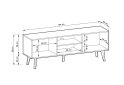 Obrázek 6 - TV stolek RTV154 dub artisan / černý Willow