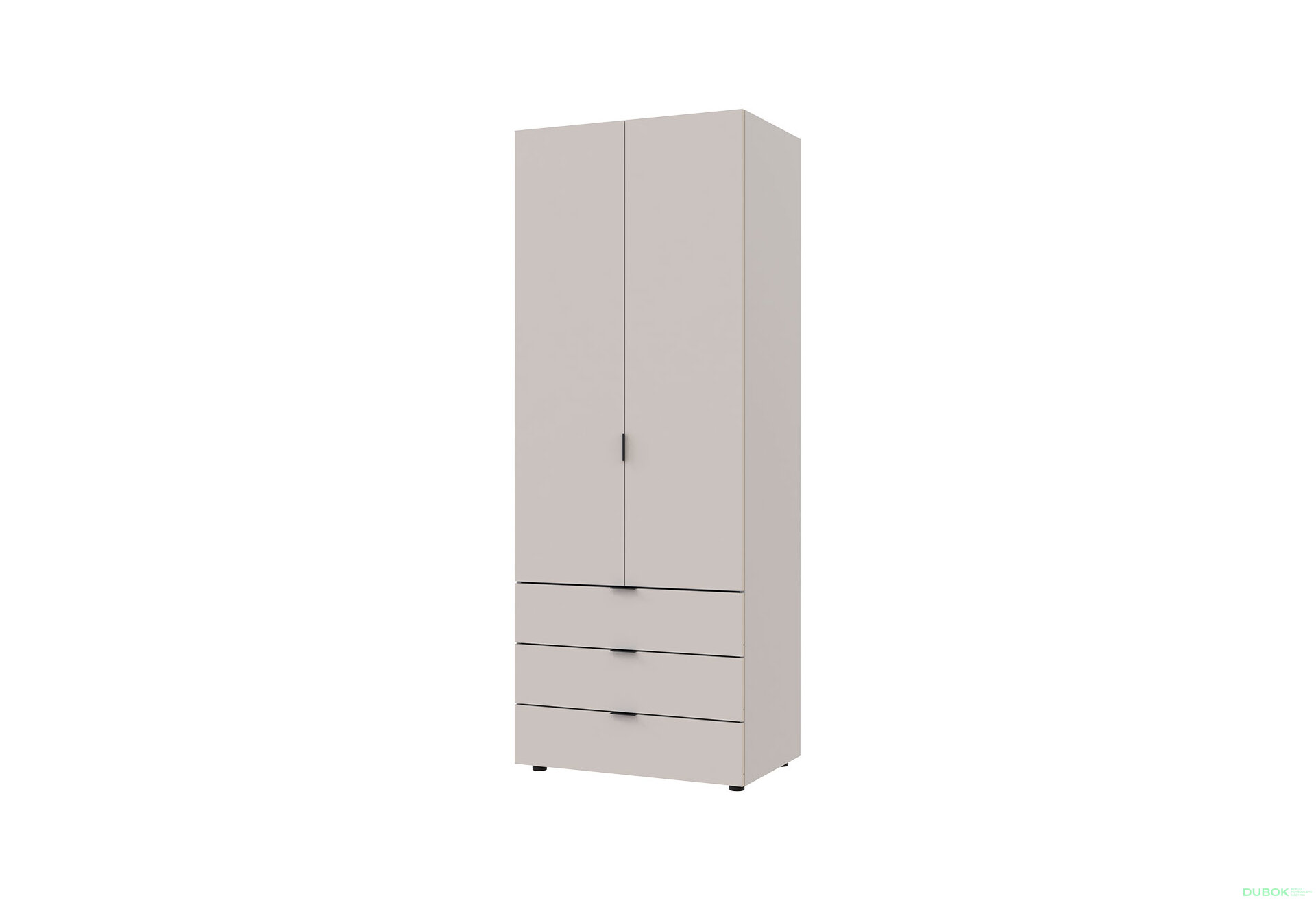 Obrázek 6718 - Skříň 2D s regálem se zásuvkami Gelar 137.5 cm kašemír