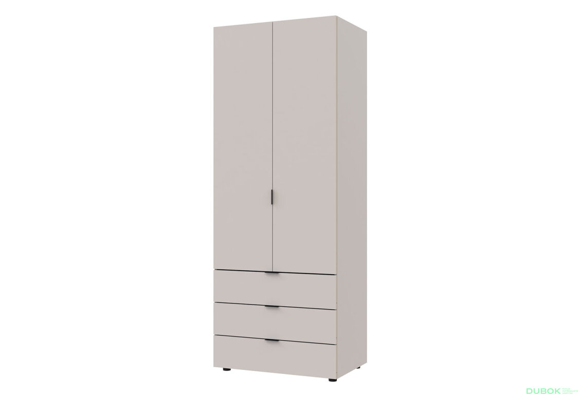 Obrázek 6718 - Skříň 2D s regálem se zásuvkami Gelar 137.5 cm kašemír