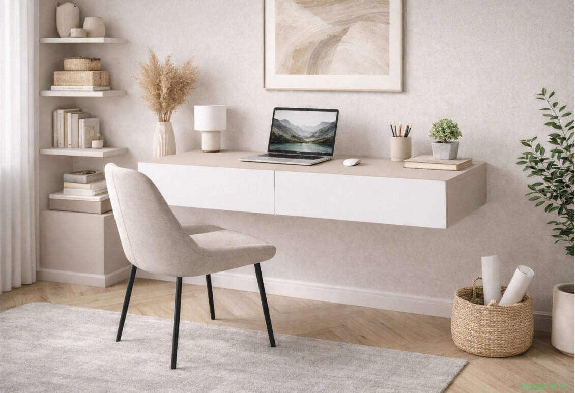 Obrázek 2 - Psací stůl 100 cm kašmír / nymphaea alba Space