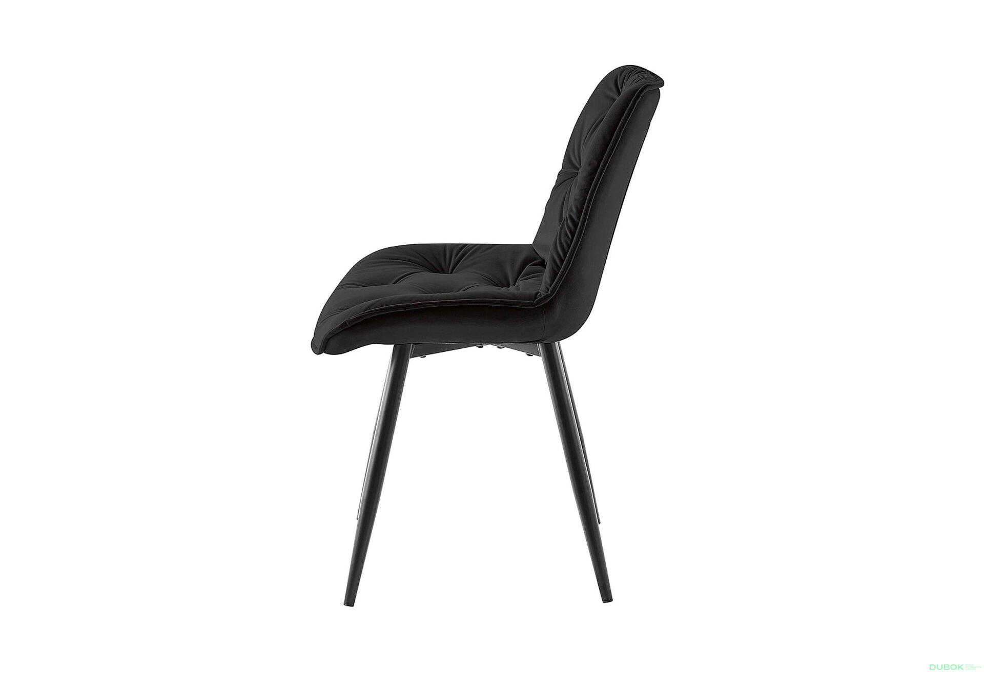 Obrázek 4 - Židle Cherry II Velvet černý Bluvel 19, matná černá kov