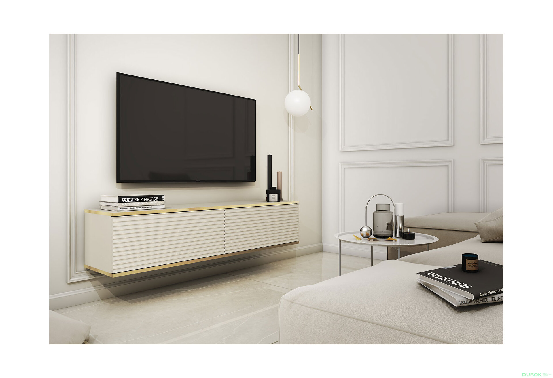 Obrázek 2 - TV stolek RTV 135 MDF béžový Oro