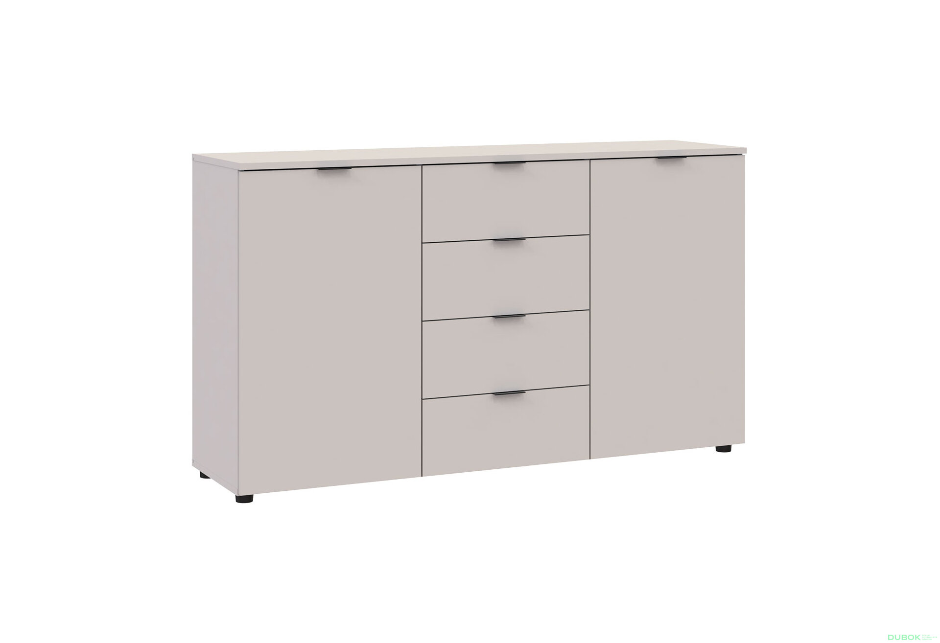 Obrázek 4 - Komoda s dvířky a 4 zásuvkami Ron 5 140 cm kašmír