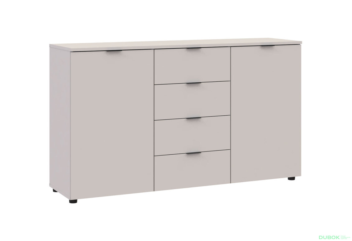 Obrázek 4 - Komoda s dvířky a 4 zásuvkami Ron 5 140 cm kašmír